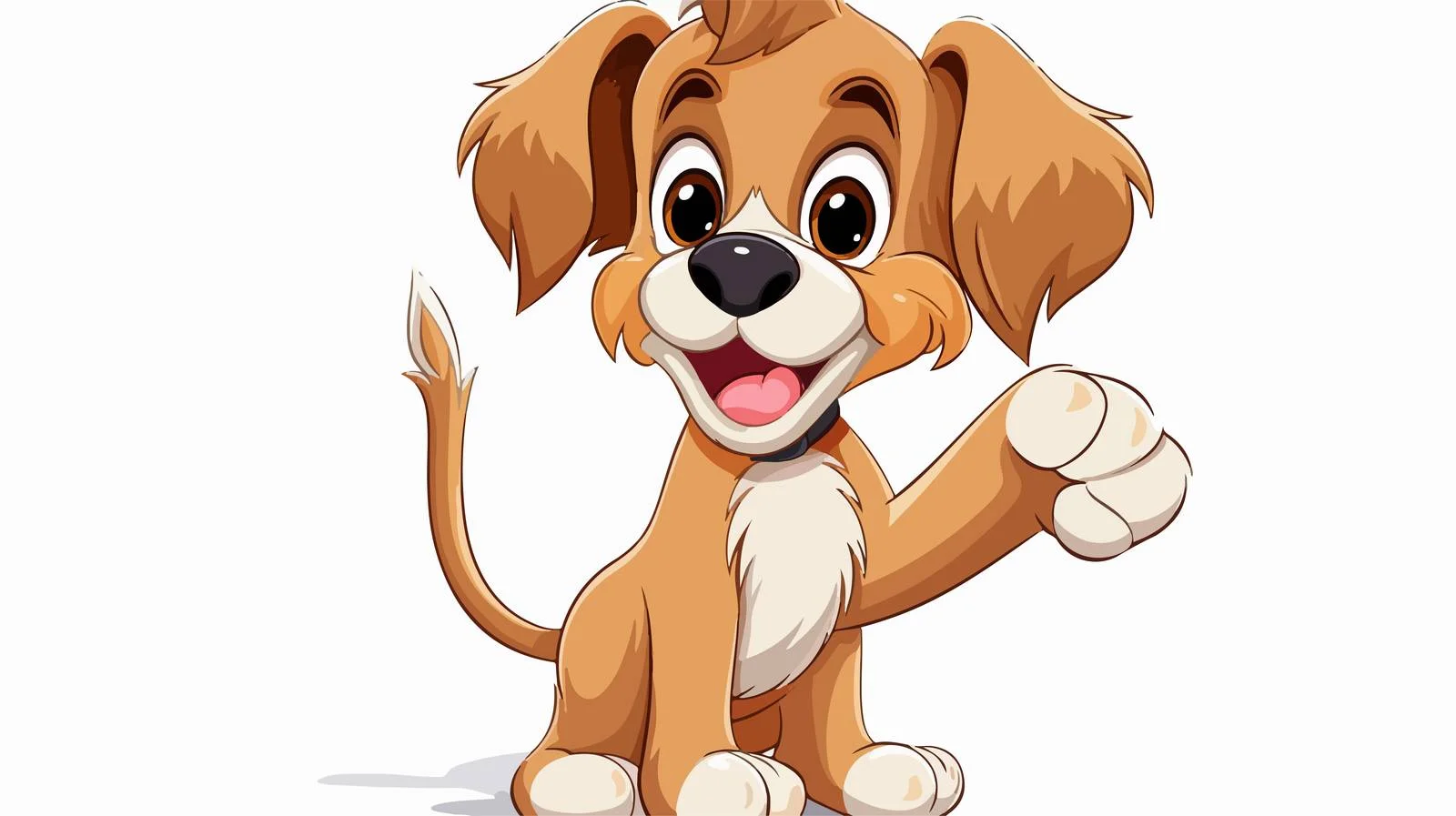 Friendly Dog Waving Stock Illustration — free download from Dotvec