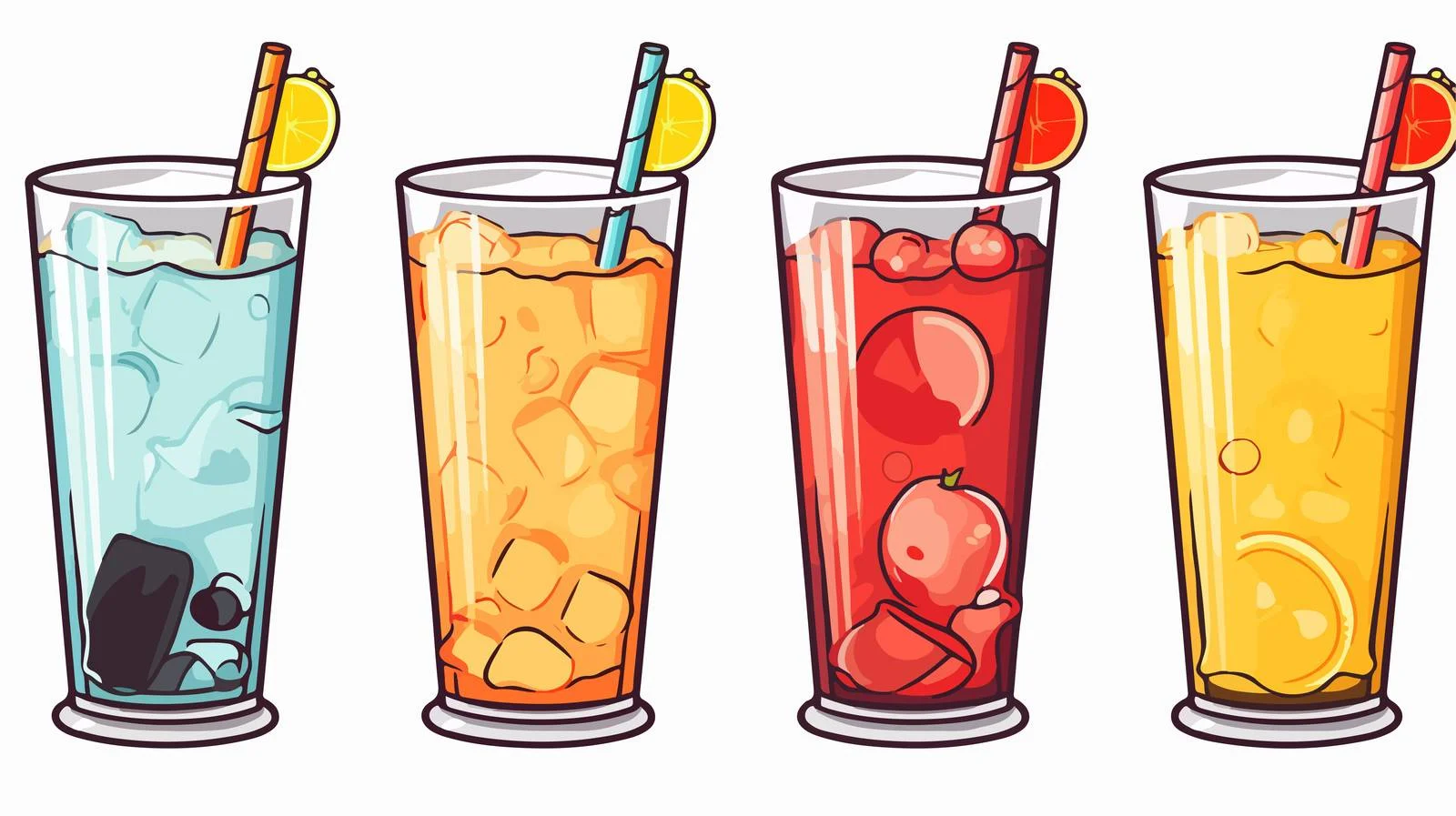 Cartoon Drink in Glass Tumbler Vector — free download from Dotvec