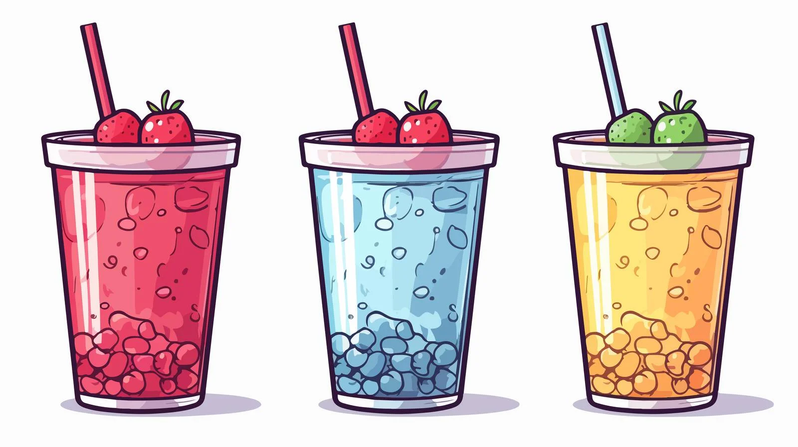 Whimsical Drink in Glass Tumbler Illustration — free download from Dotvec