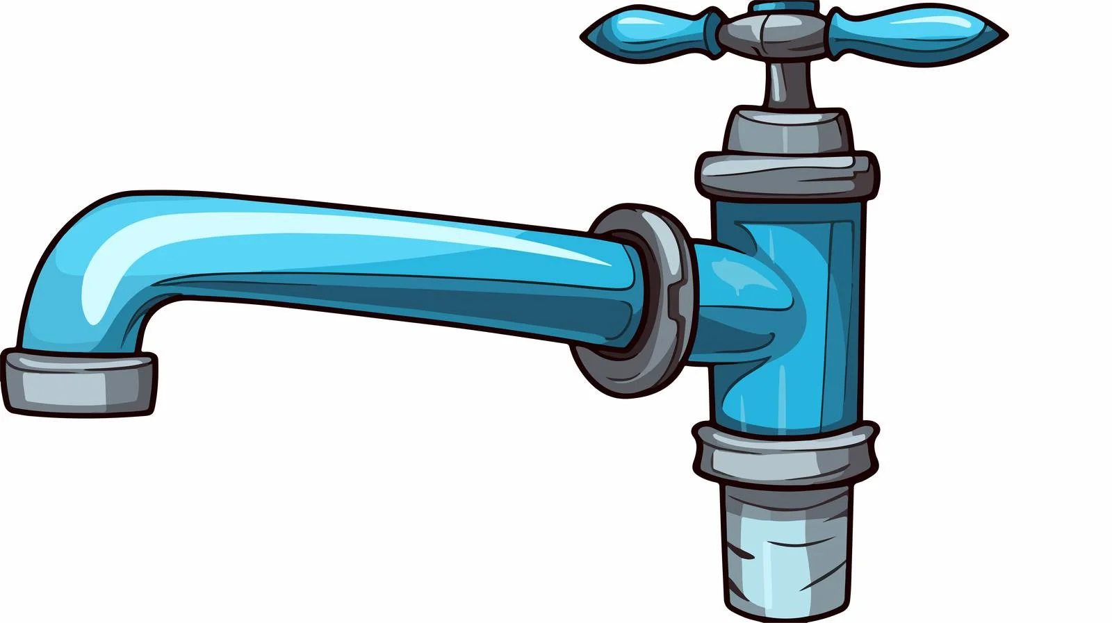 Playful Cartoon Doodle Faucet Vector Illustration — free download from Dotvec