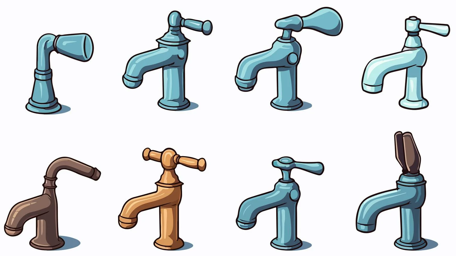 Cartoon Faucet Vector Illustration — free download from Dotvec