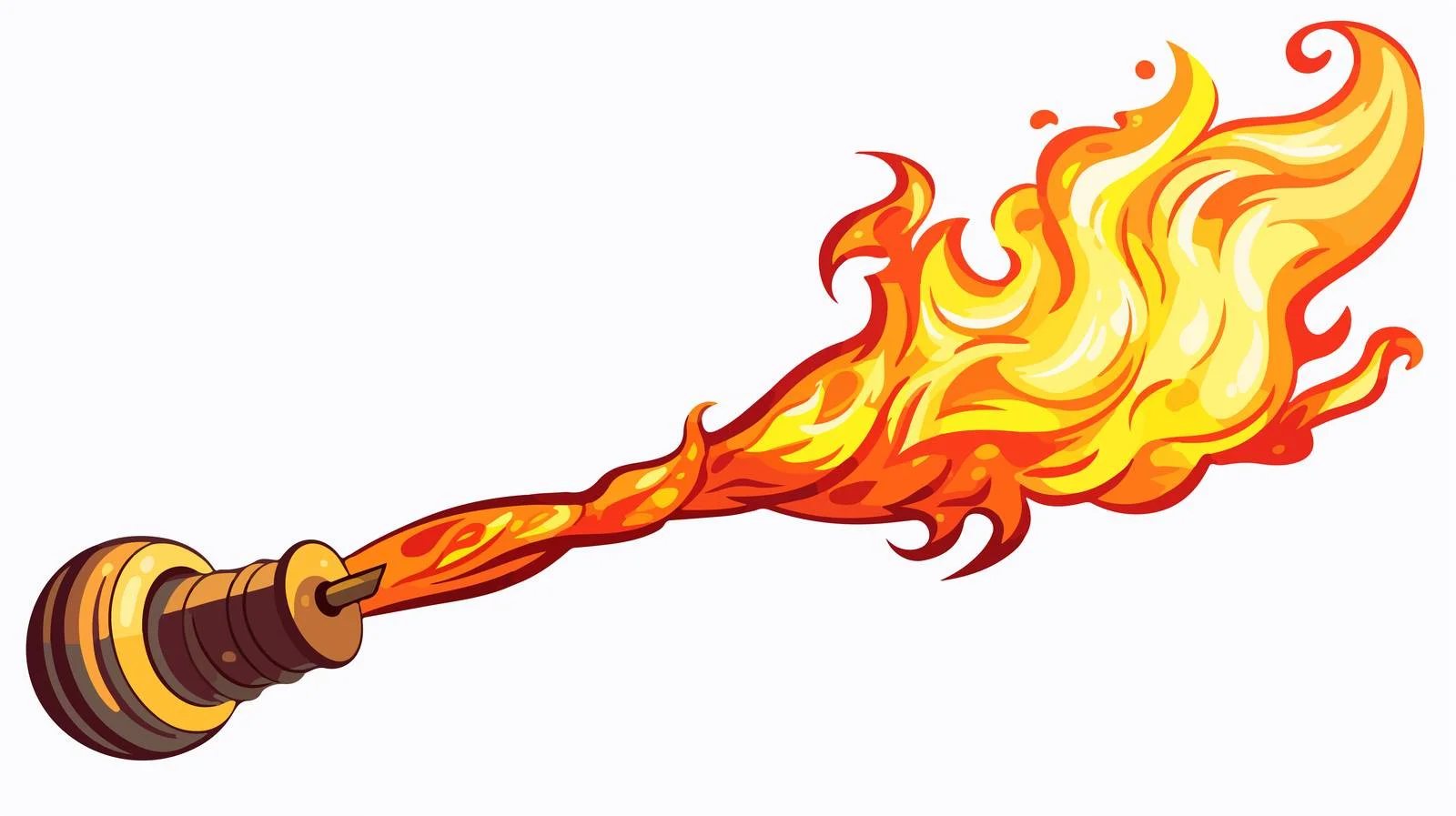 Cartoon Flaming Torch Vector Illustration — free download from Dotvec
