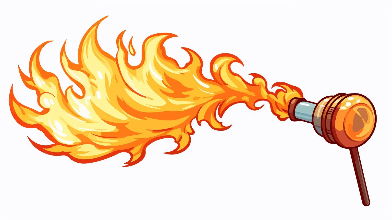 Cartoon Flaming Torch Vector Illustration — free download from Dotvec