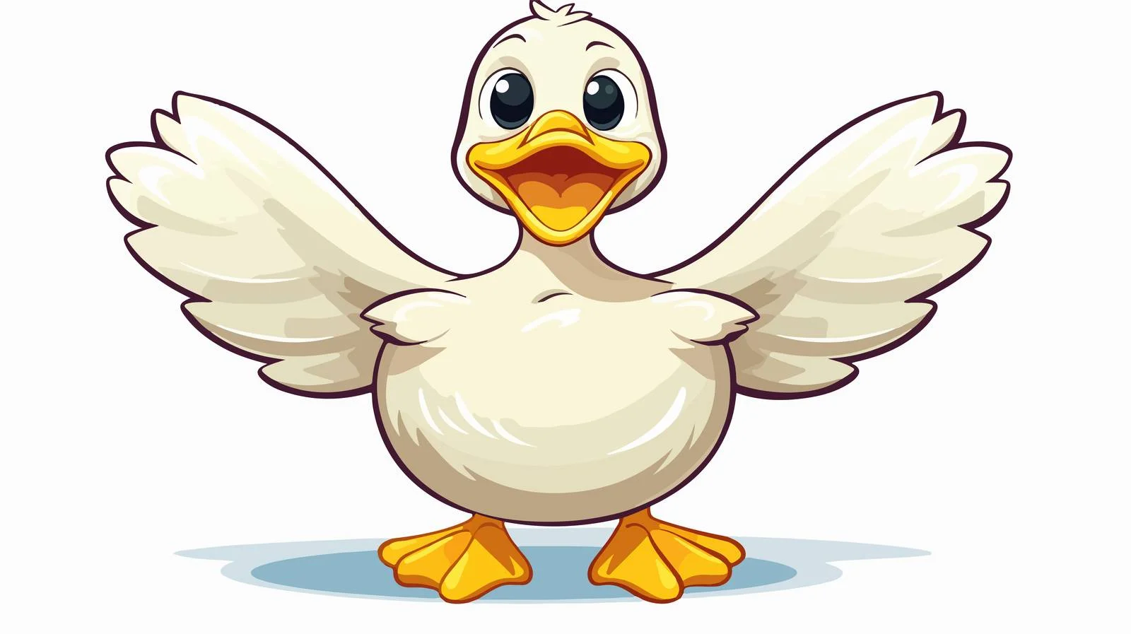 Cheerful Duck Cartoon Illustration — free download from Dotvec