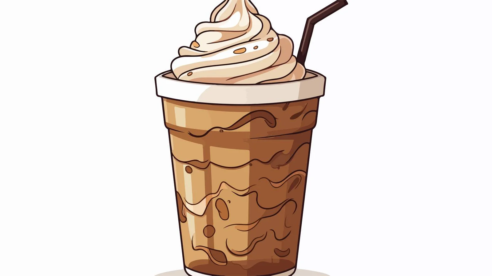 Whimsical Latte Art Doodle Illustration — free download from Dotvec