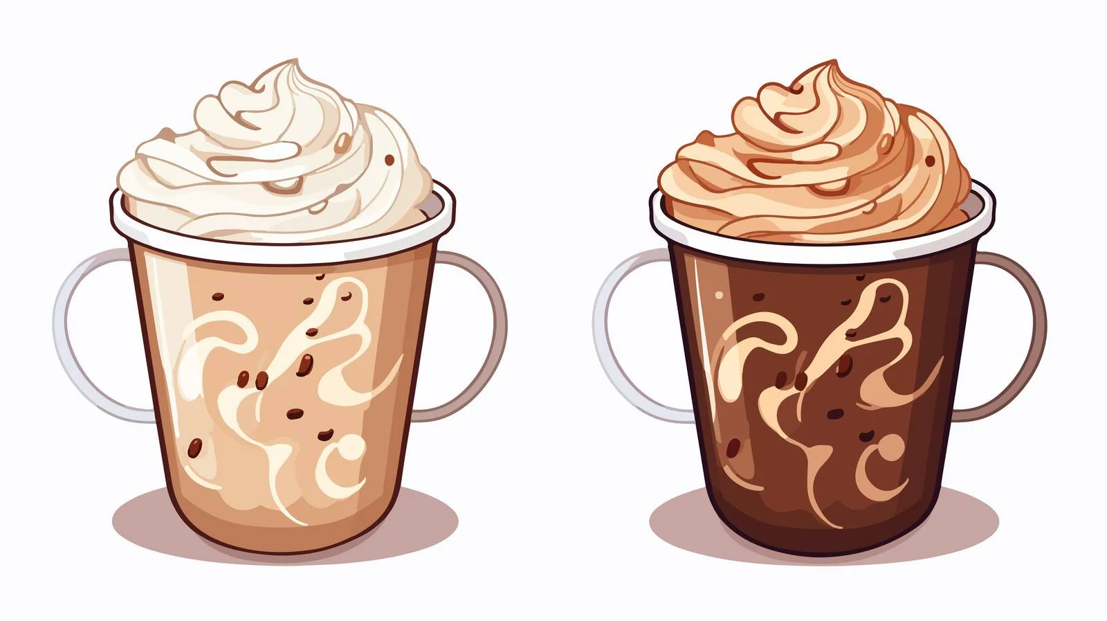Whimsical Latte Foam Doodle Illustration — free download from Dotvec