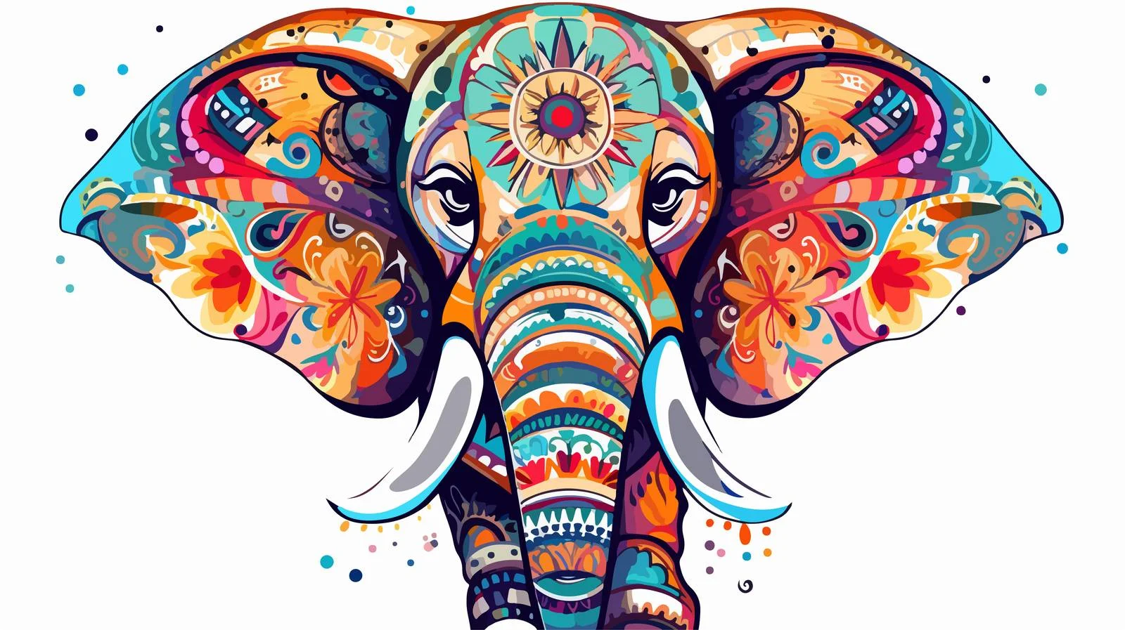 Funny Elephant Cartoon Vector Illustration — free download from Dotvec