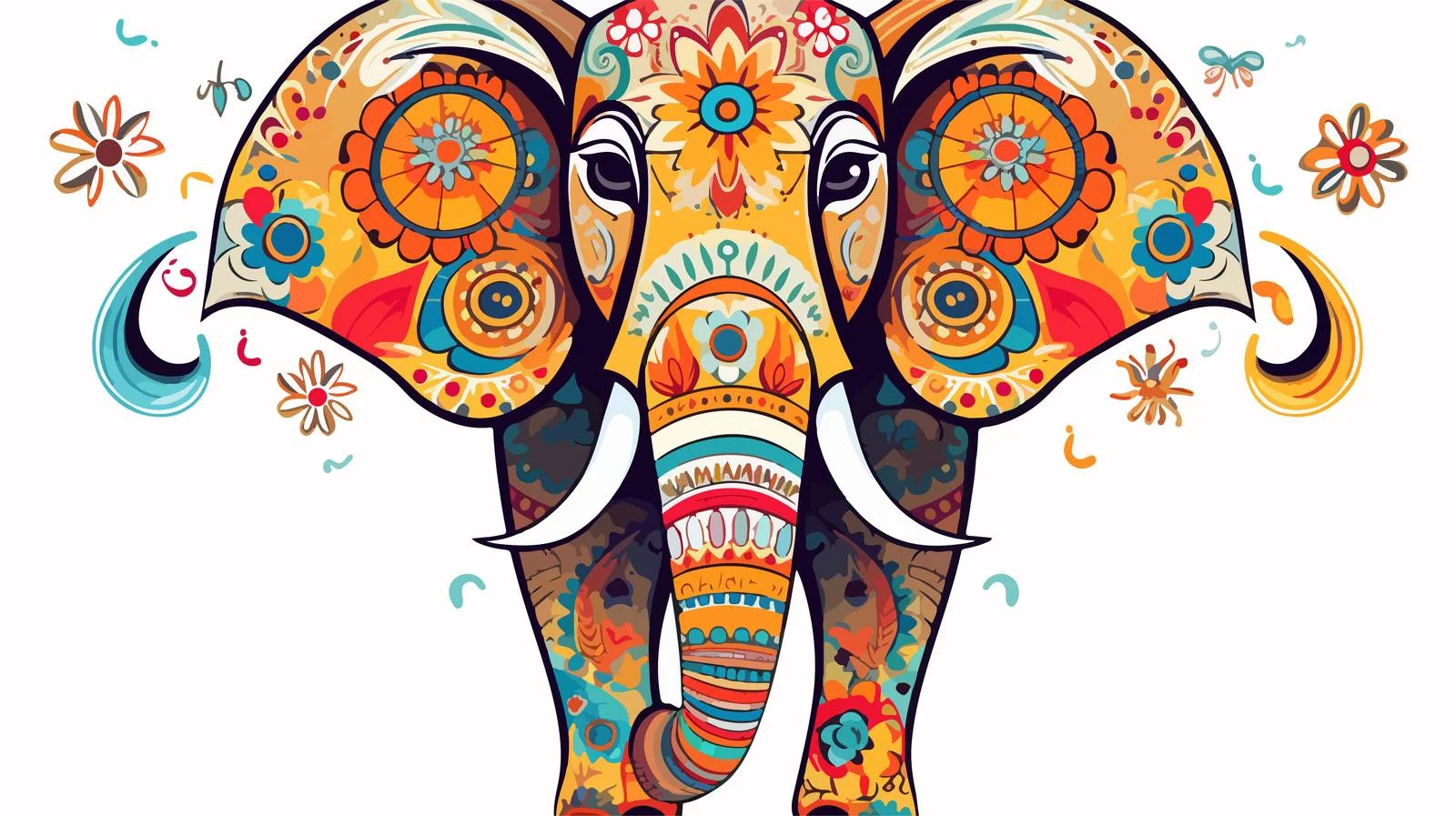 Funny Elephant Cartoon Vector Illustration — free download from Dotvec