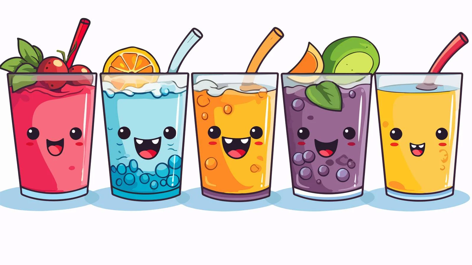 Joyful Beverage Doodles Illustration — free download from Dotvec
