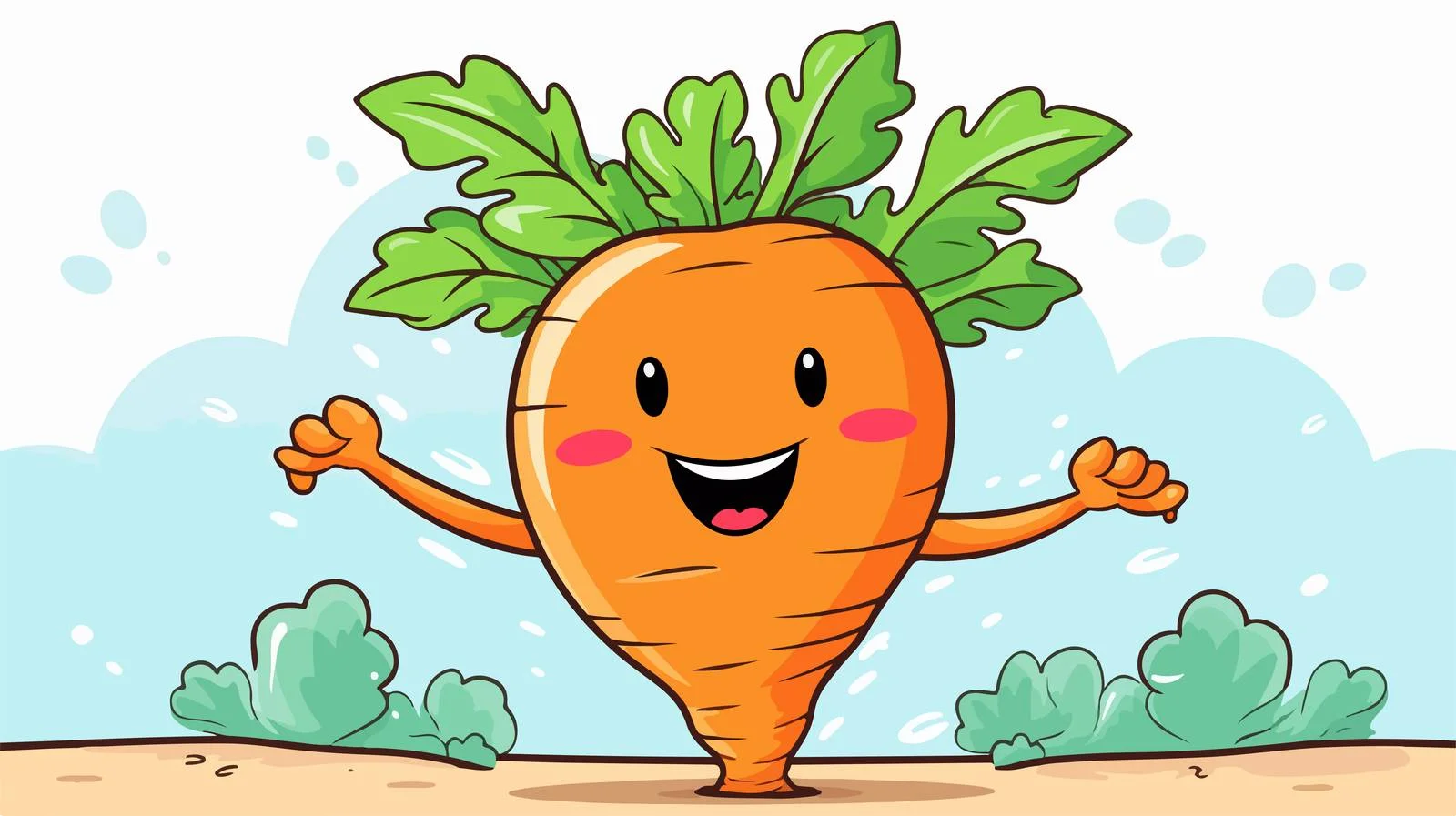Cheerful Root Vegetable Car Illustration — free download from Dotvec