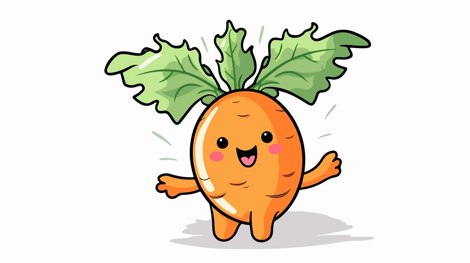 Cheerful Root Vegetable Vector Illustration — free download from Dotvec