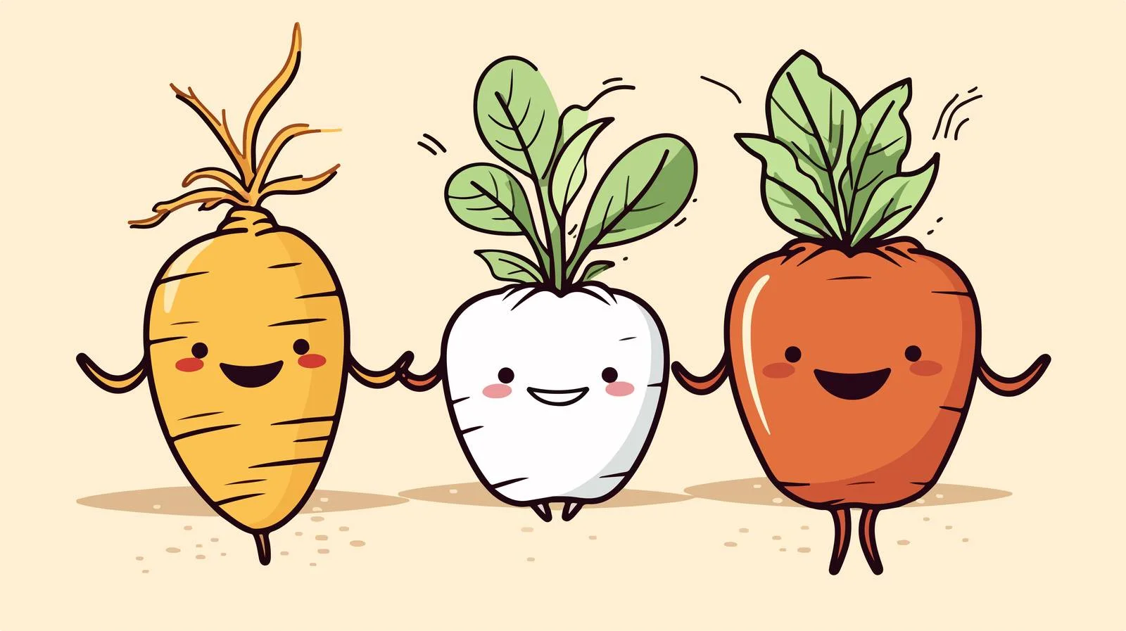 Happy Root Vegetable Stock Vector Car — free download from Dotvec