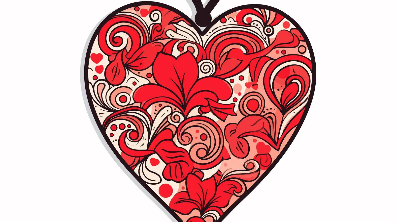 Heart Shaped Gift Tag Vector Illustration — free download from Dotvec