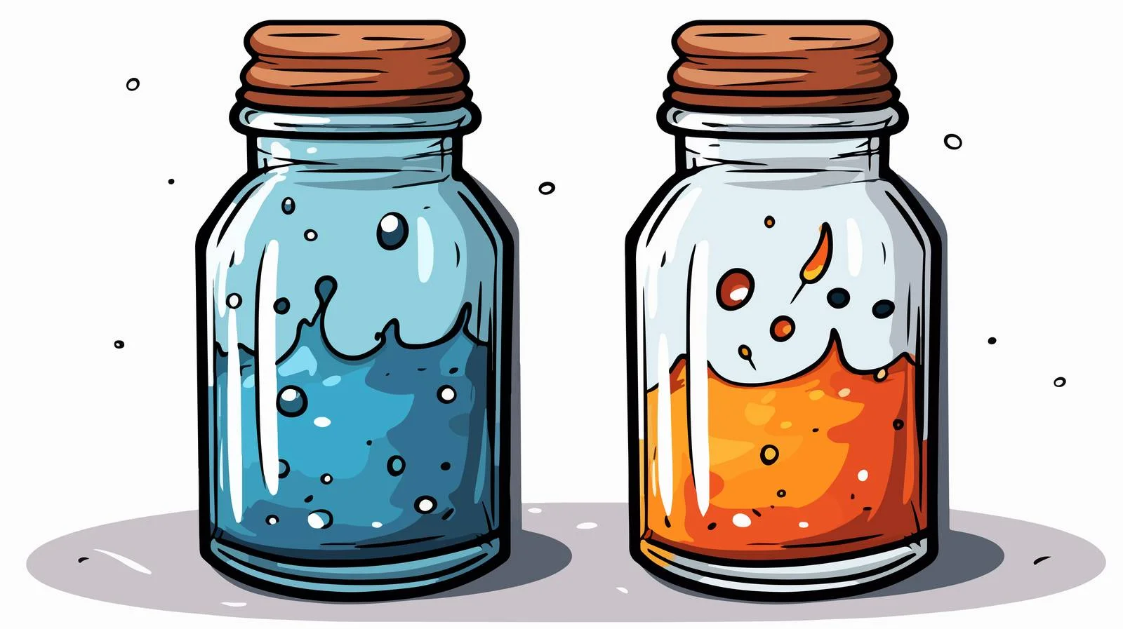 Cartoon Doodle Ink Bottle Illustration — free download from Dotvec