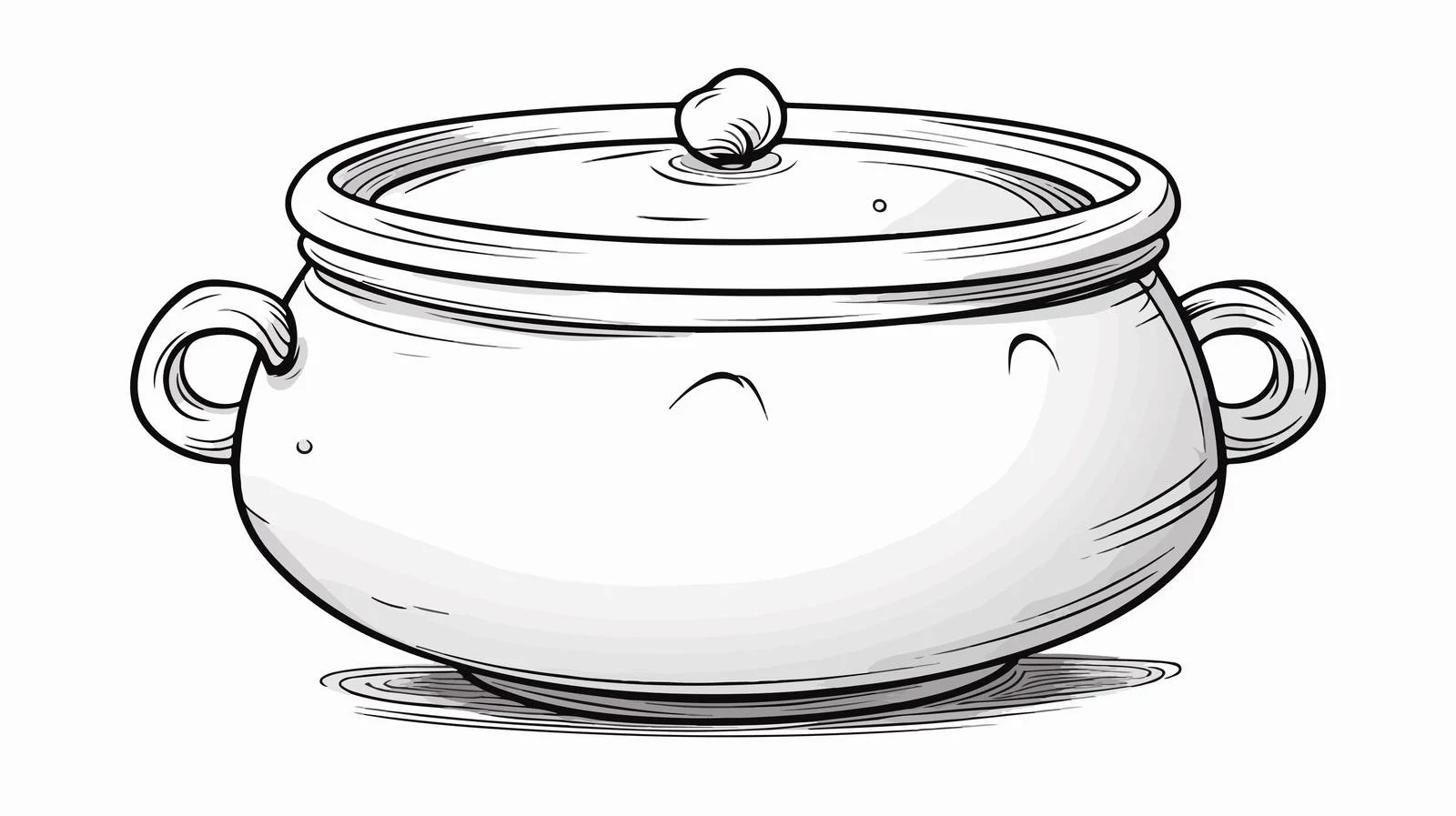 Cartoon Ink Pot Illustration — free download from Dotvec