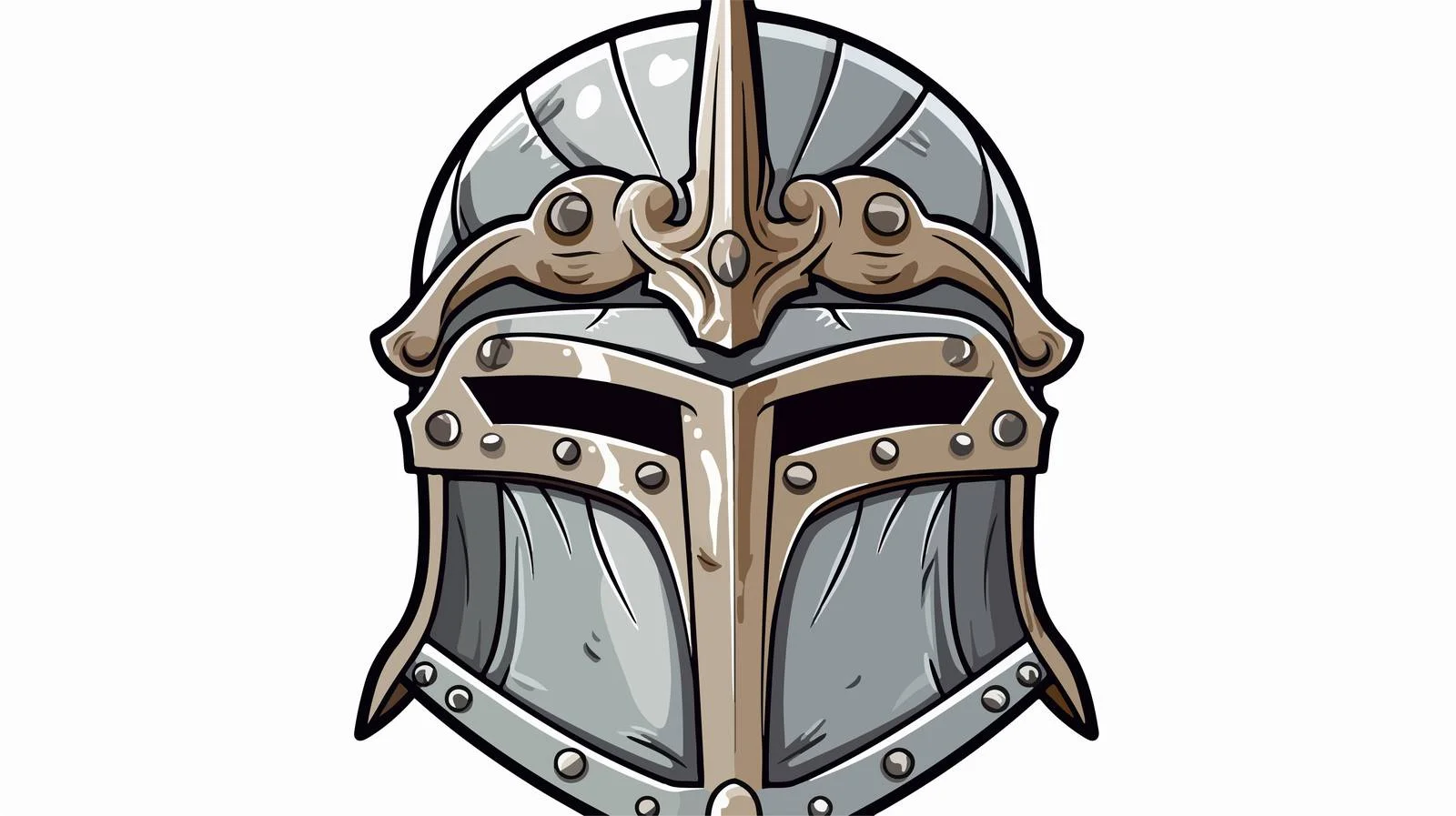 Knight Helmet Cartoon Illustration — free download from Dotvec