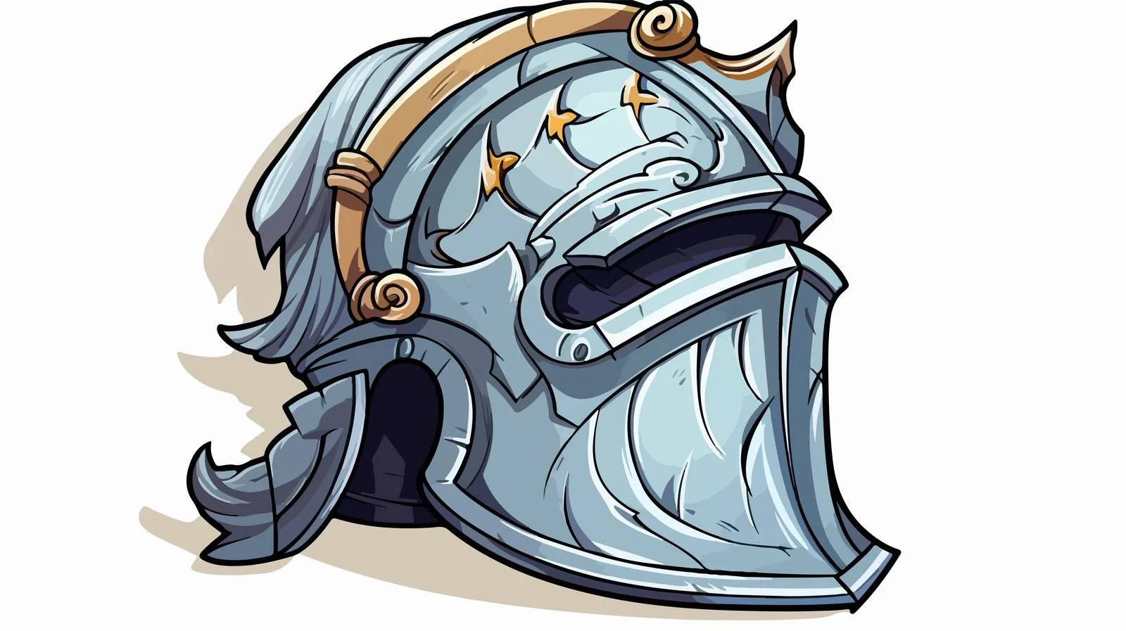 Cartoon Knights Helmet Illustration – free knights image from Dotvec