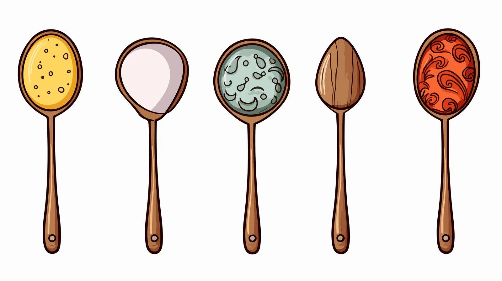 Whimsical Ladle of Food Illustration — free download from Dotvec