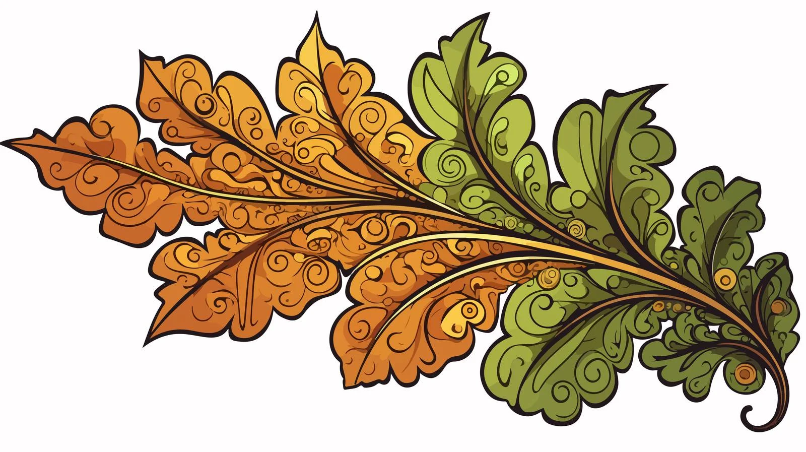 Playful Cartoon Leaf Illustration — free download from Dotvec