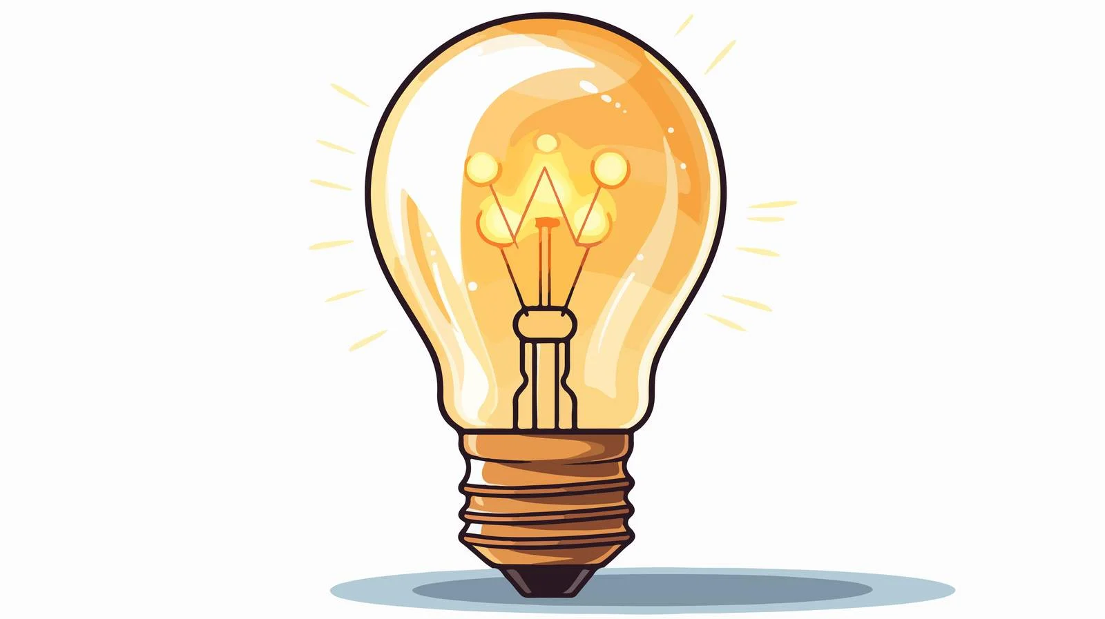 Creative Light Bulb Cartoon Illustration — free download from Dotvec