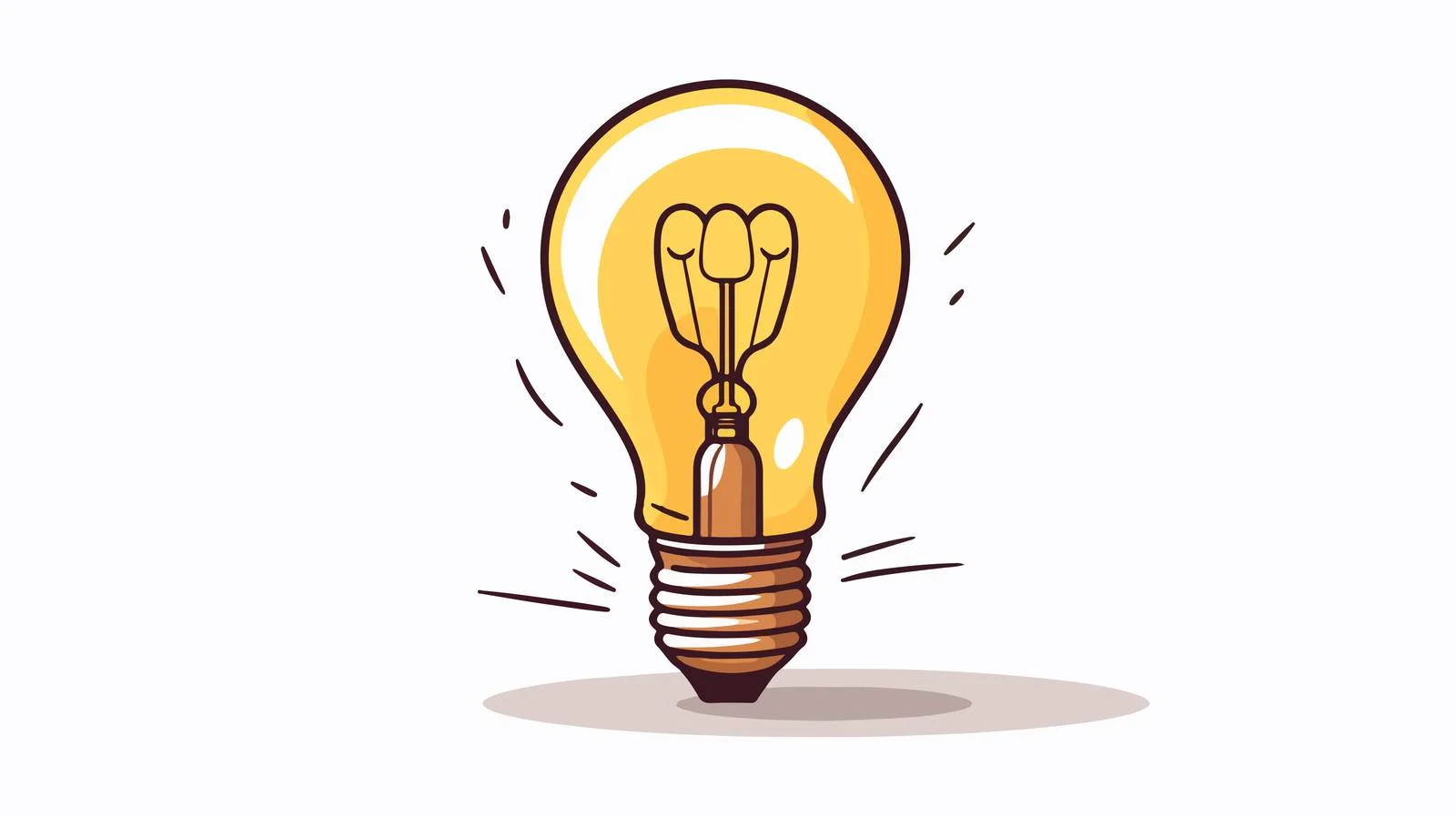 Cartoon Light Bulb Vector Illustration — free download from Dotvec