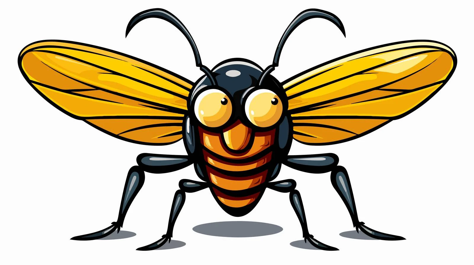 Cute Lightning Bug Illustration — free download from Dotvec