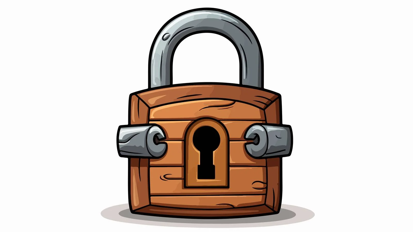 Cartoon Doodle Locked Padlock Vector Illustration — free download from Dotvec