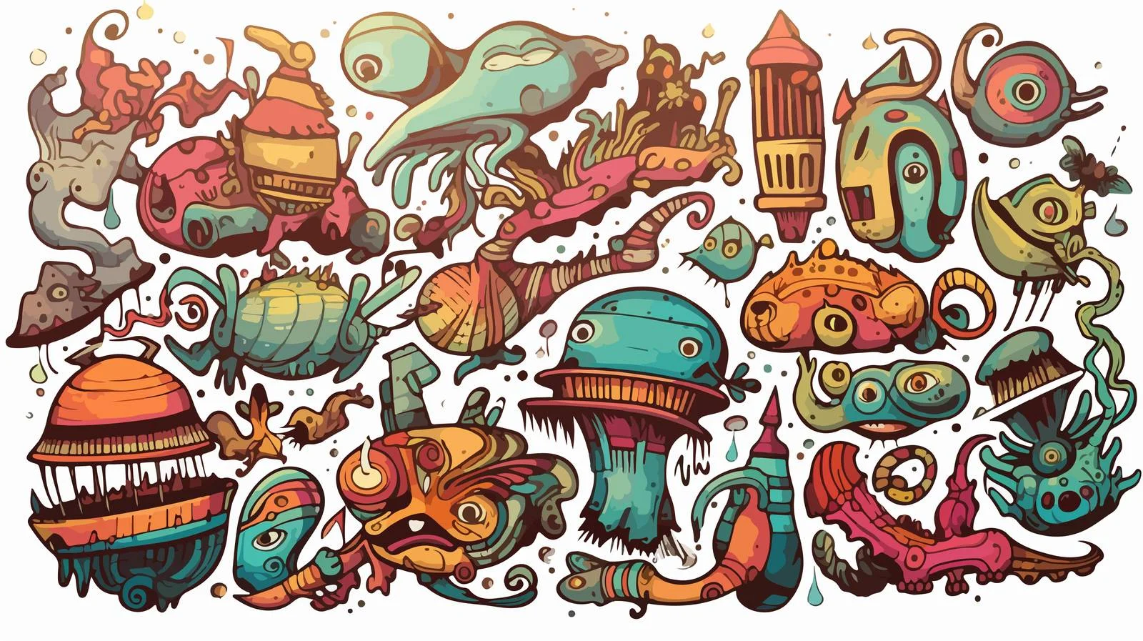 Cartoon Doodle Magnet Illustration — free download from Dotvec