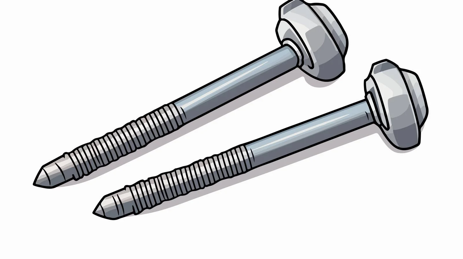 Cartoon Metal Screw Stock Vector Illustration — free download from Dotvec
