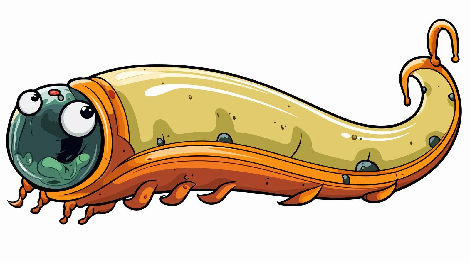 Cartoon Monster Leech Stock Vector — free download from Dotvec