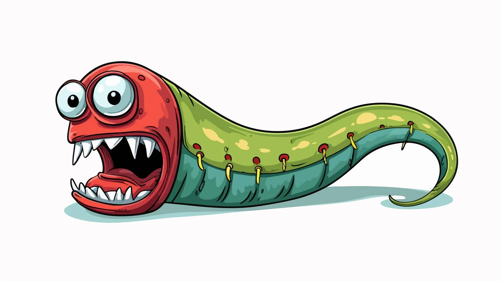 Cartoon Doodle Monster Leech — free download from Dotvec