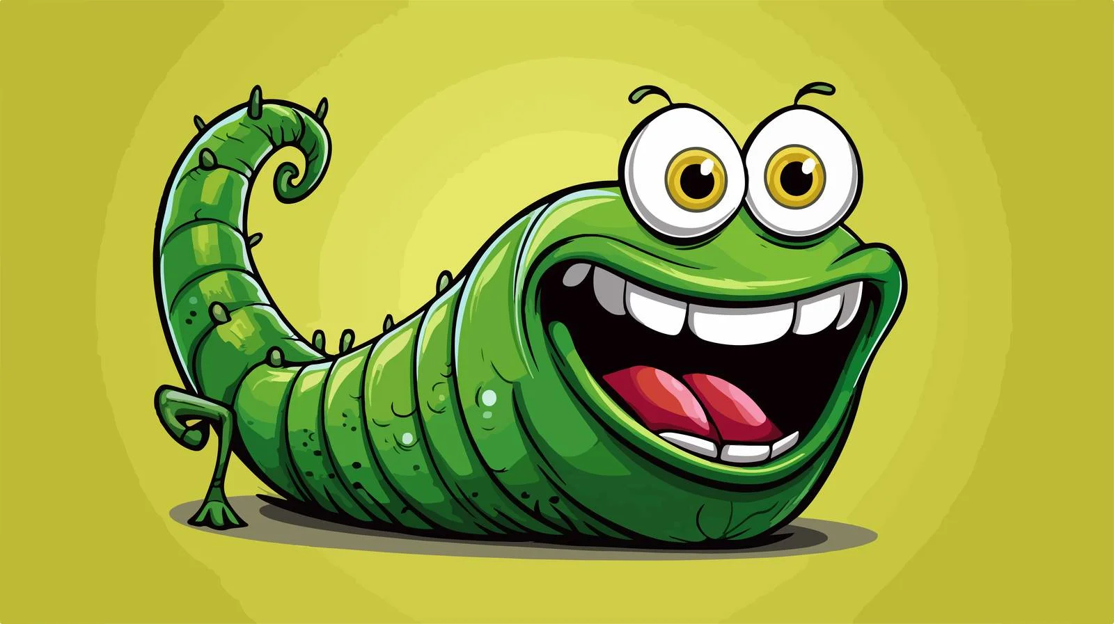 Colorful Monster Leech Vector Illustration — free download from Dotvec