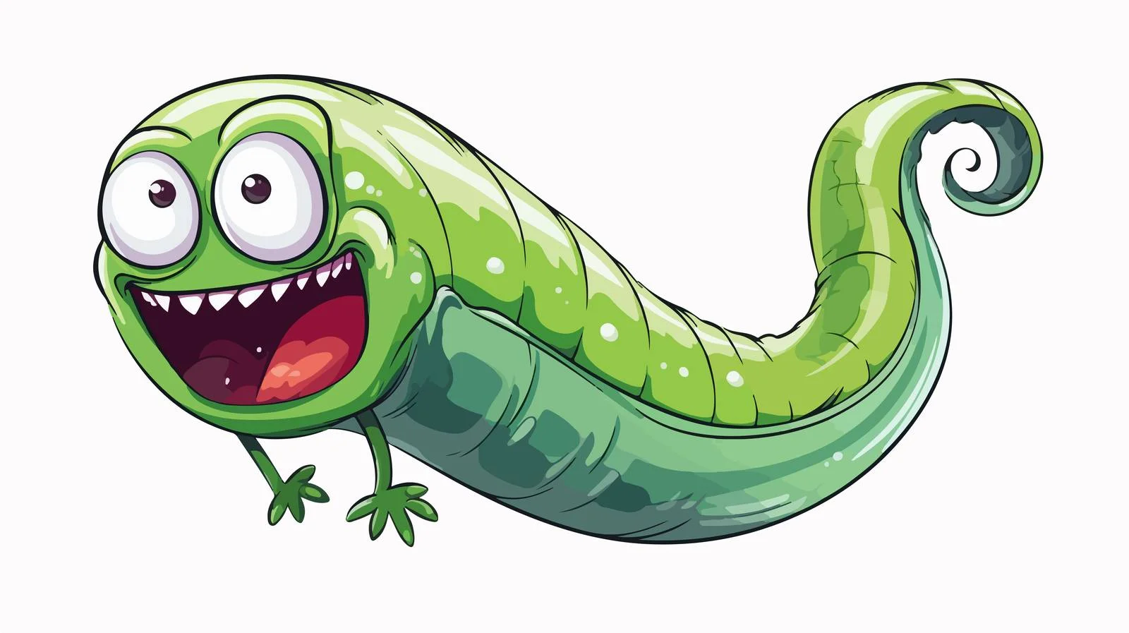 Cartoon Doodle Monster Leech Vector — free download from Dotvec
