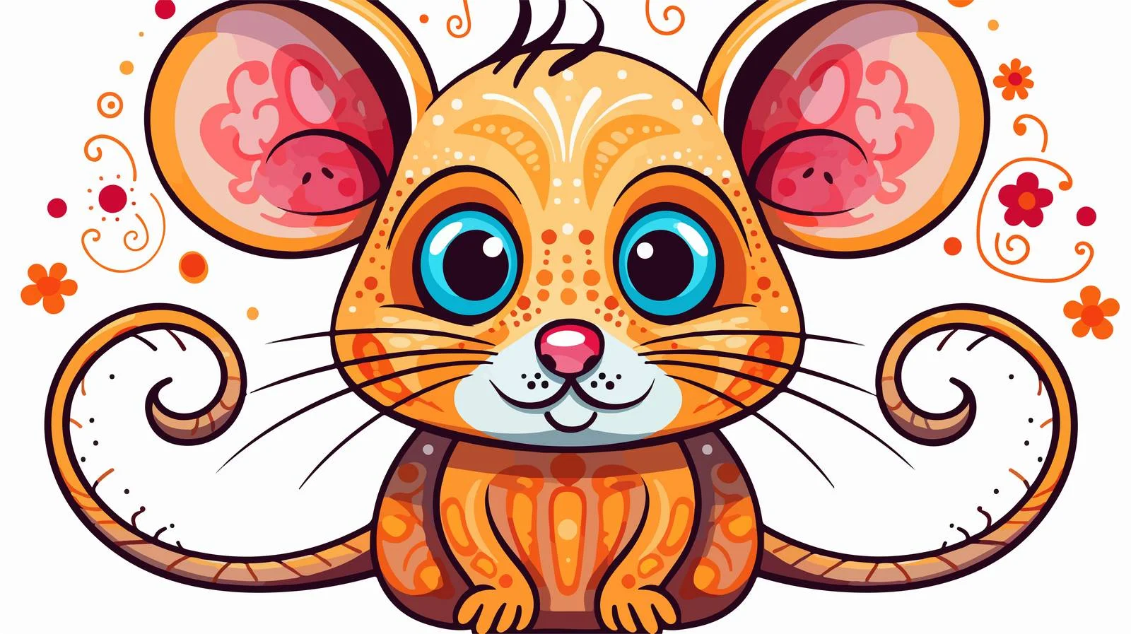 Playful Cartoon Mouse Vector Illustration — free download from Dotvec