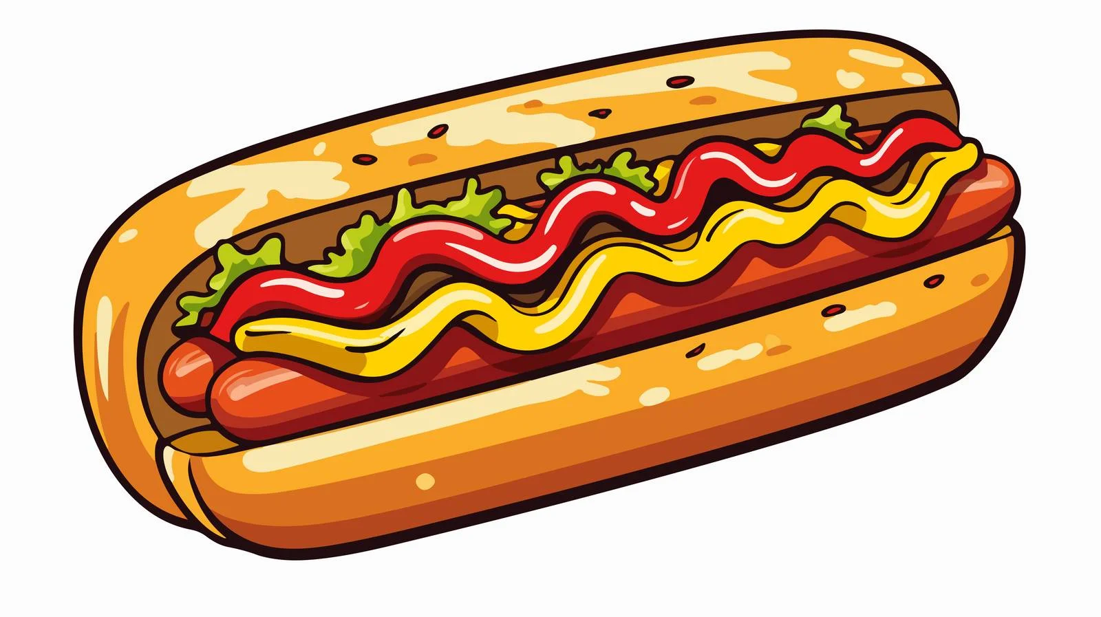 Whimsical Hot Dog Illustration — free download from Dotvec