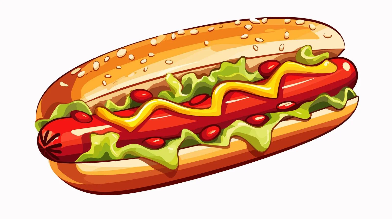 Whimsical Hot Dog Cartoon Illustration — free download from Dotvec