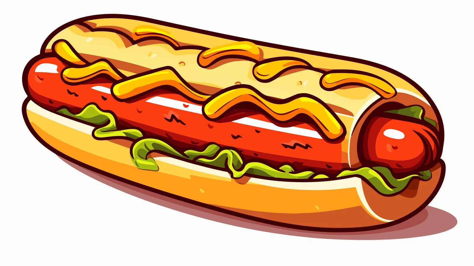 Whimsical Hot Dog Doodle Illustration — free download from Dotvec