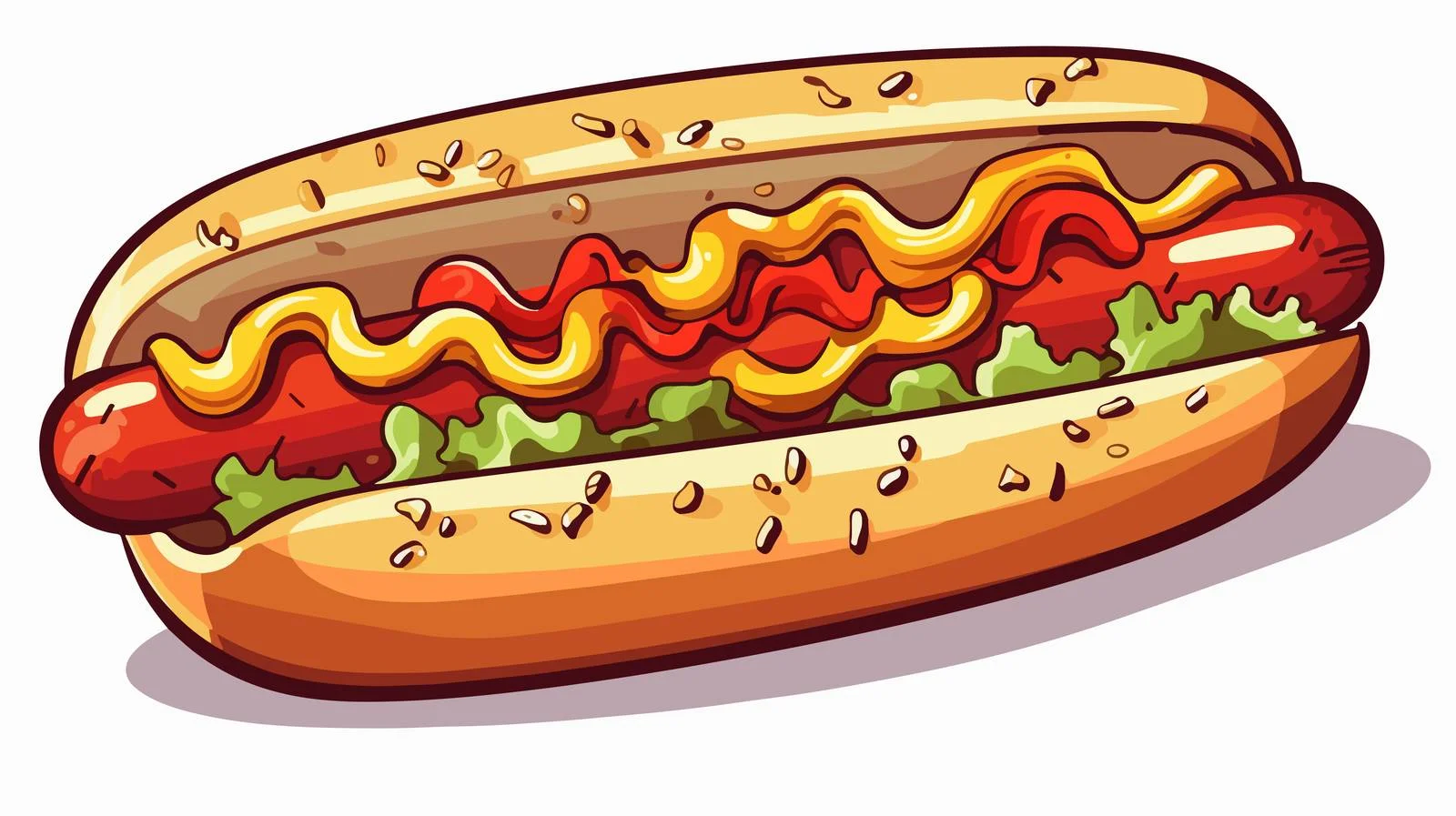 Whimsical Hot Dog Illustration — free download from Dotvec