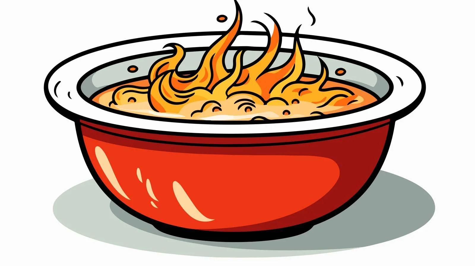Cute Hot Soup Cartoon Vector Illustration — free download from Dotvec