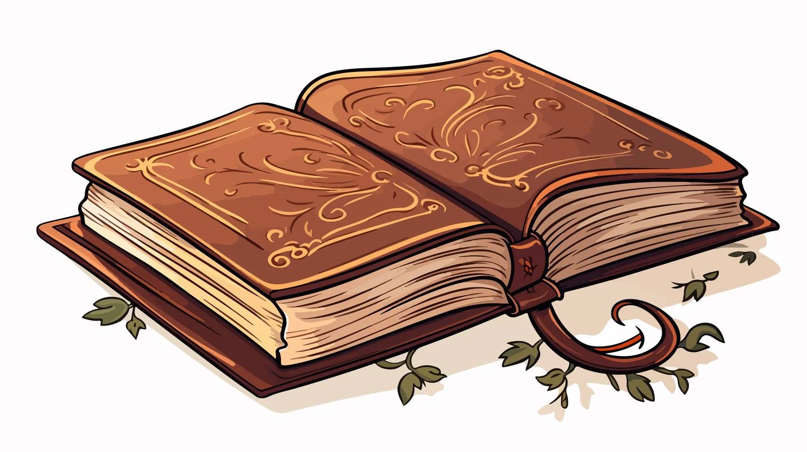 Vintage Leather Book Stock Illustration — free download from Dotvec