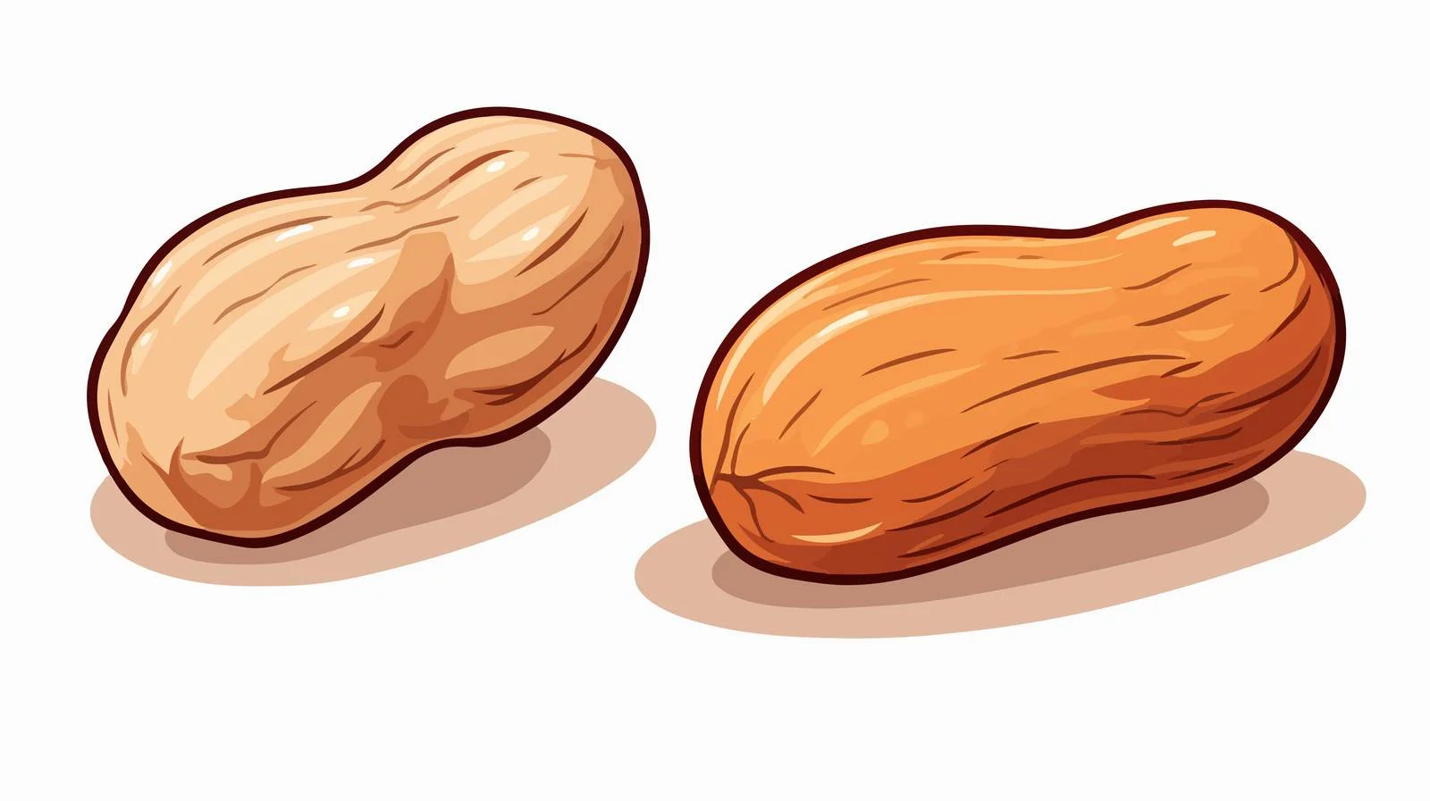 Cartoon Peanut and Shell Vector Illustration — free download from Dotvec