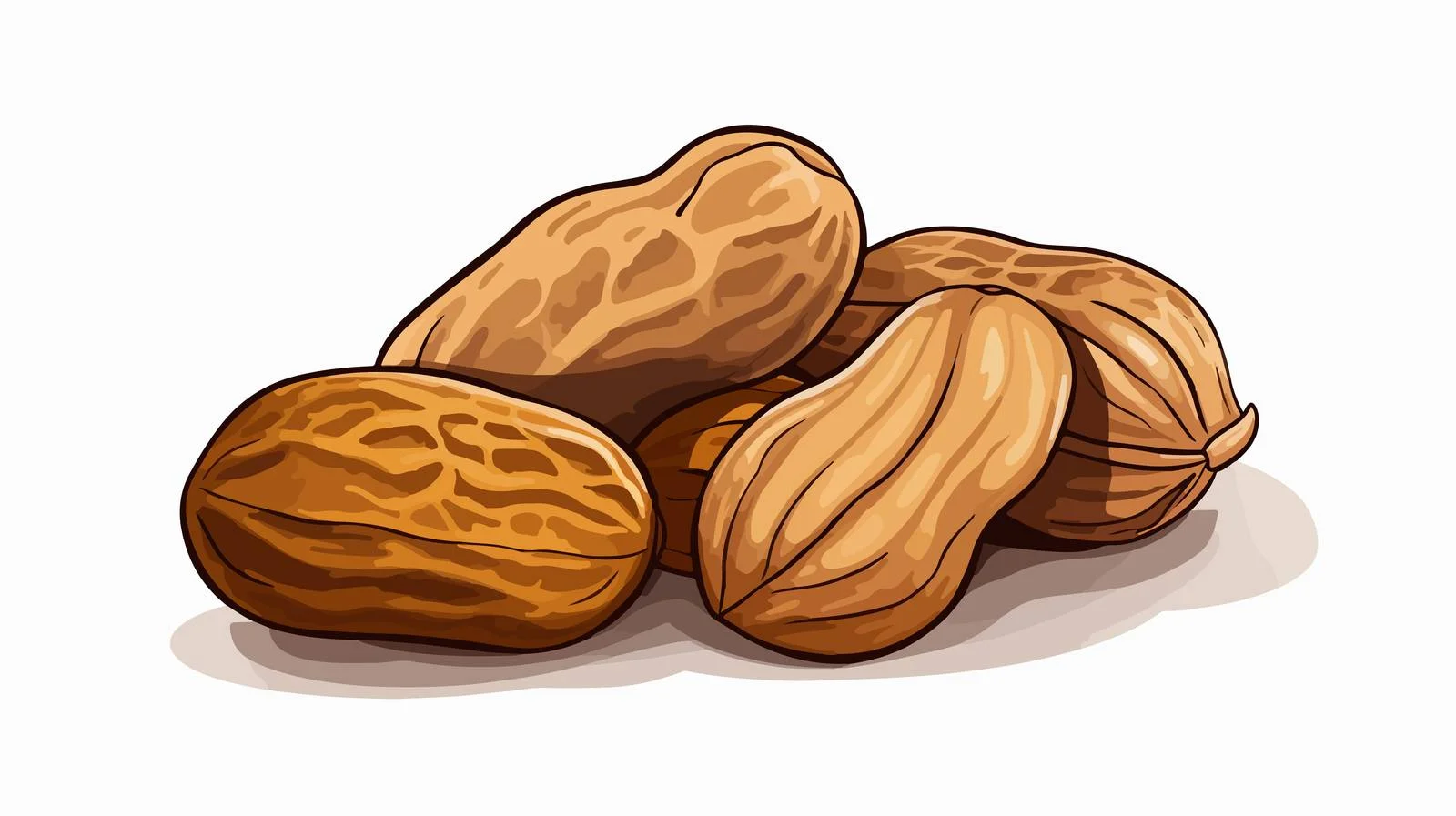 Playful Peanut and Shell Vector Illustration — free download from Dotvec