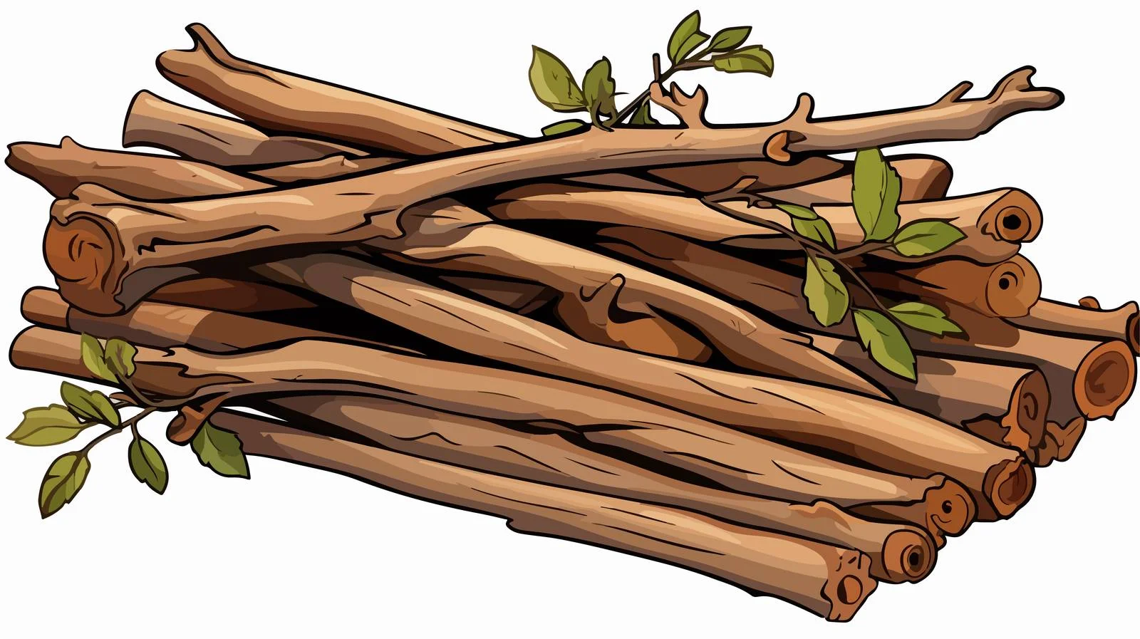 Whimsical Twig Pile Vector Illustration — free download from Dotvec