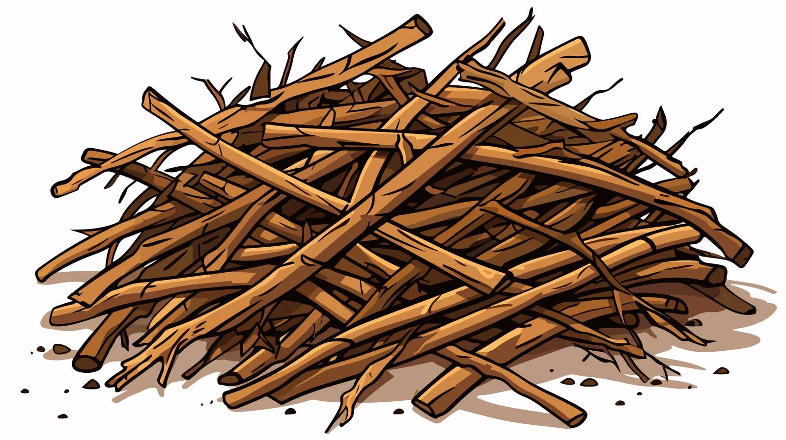Whimsical Twig Pile Illustration — free download from Dotvec