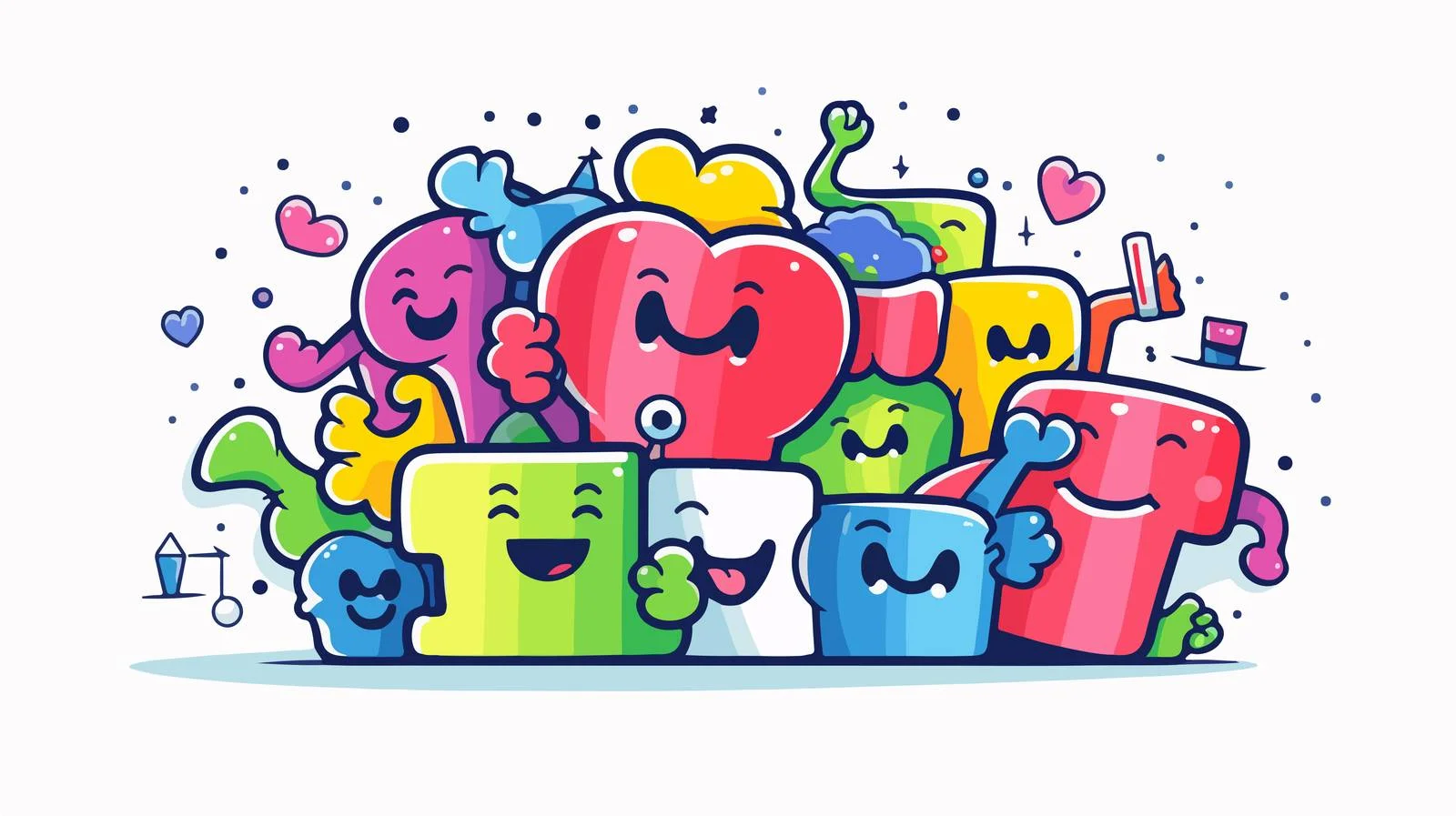 Cartoon Doodle Plus Symbol Illustration — free download from Dotvec