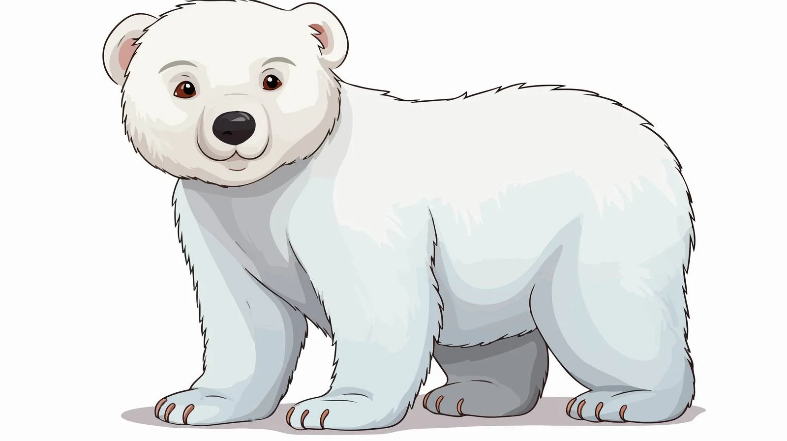 Cute Polar Bear Cartoon Illustration — free download from Dotvec