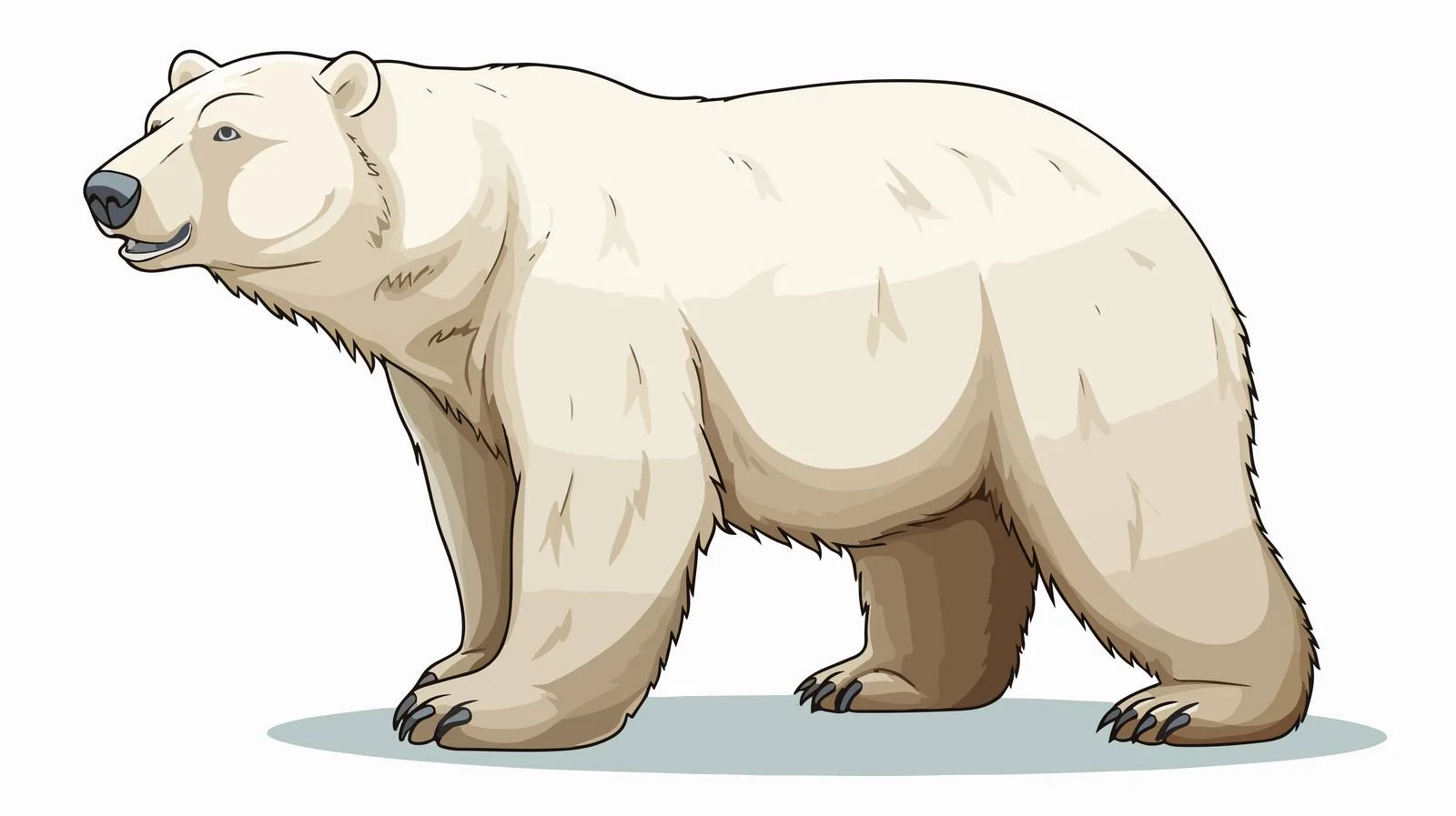 Playful Polar Bear Cartoon Vector Illustration — free download from Dotvec
