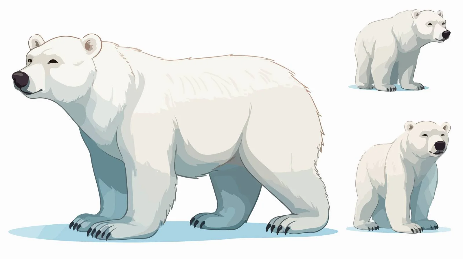 Playful Polar Bear Cartoon Vector Illustration — free download from Dotvec