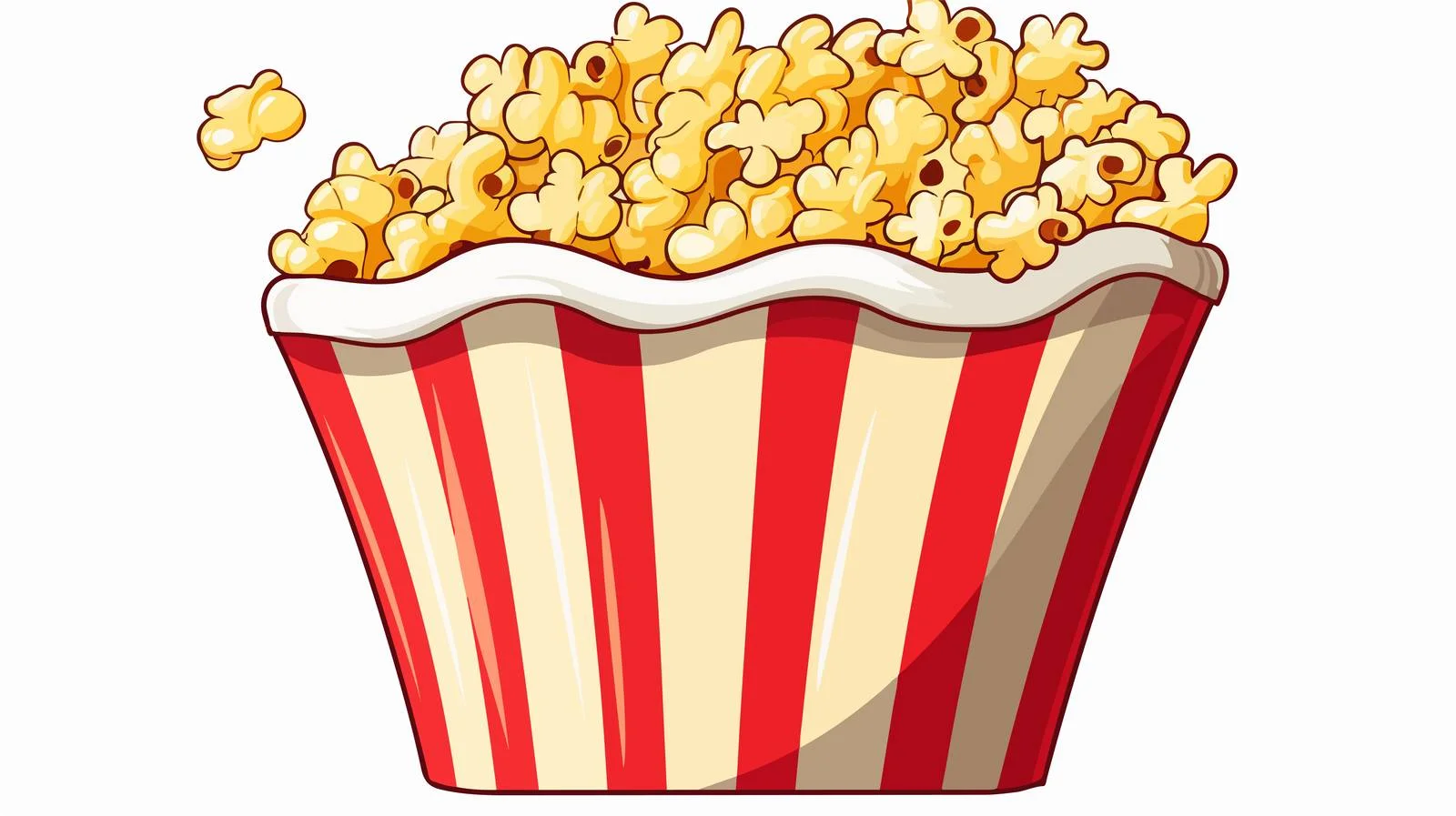 Whimsical Popcorn Cartoon Vector Illustration — free download from Dotvec