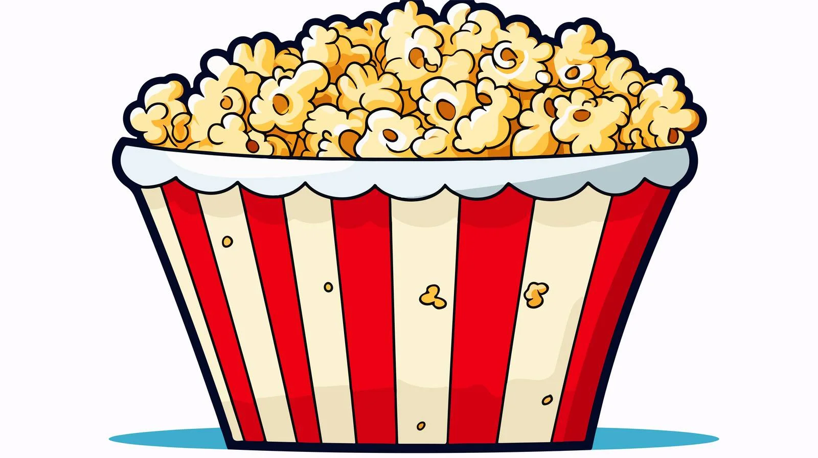 Colorful Cartoon Popcorn Vector Illustration — free download from Dotvec